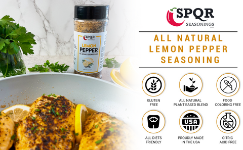 All-natural lemon pepper seasoning