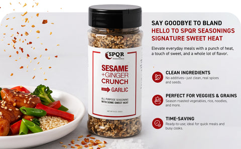 Sesame ginger crunch spice packs perfect heat