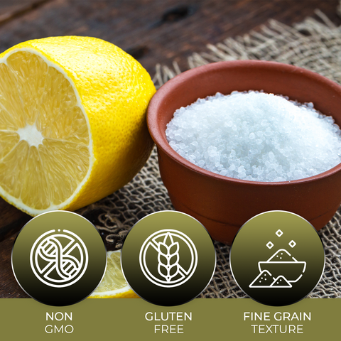 Gluten-free citric acid powder