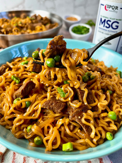 Noodles with the MSG flavour enhancer
