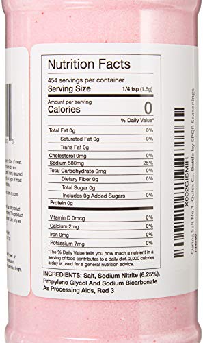 Pink curing salt nutrition facts