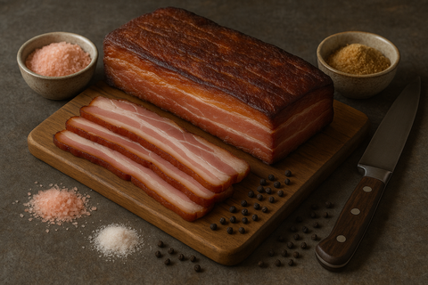 Homemade Cured and Smoked Bacon