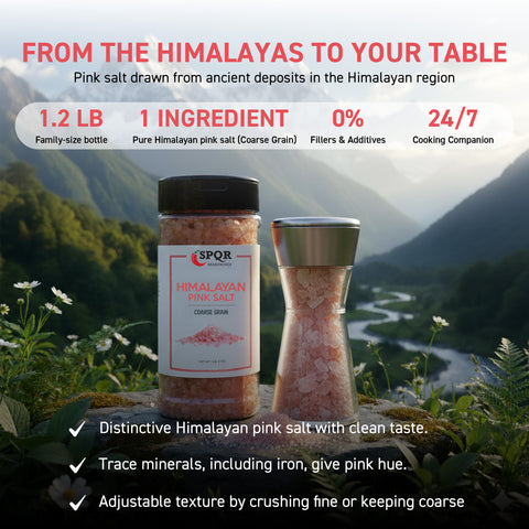 Himalayan Pink Salt - Coarse Grain - Grinder Refill XL 1.2 lb.