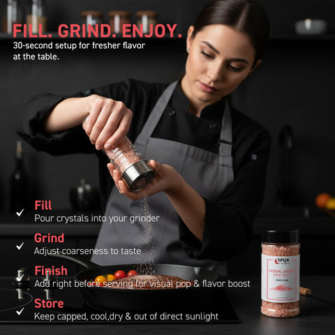 Himalayan Pink Salt - Coarse Grain - Grinder Refill XL 1.2 lb.