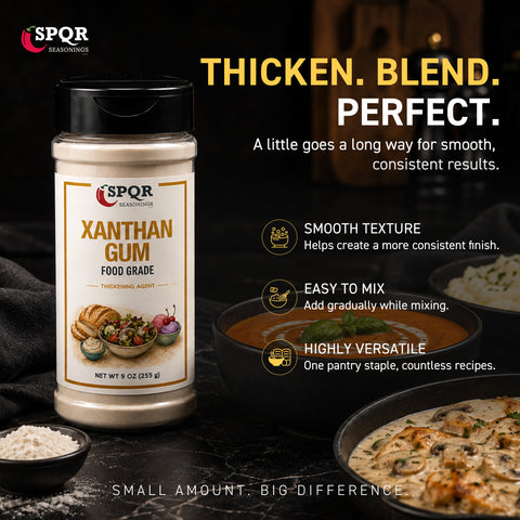 SPQR Seasonings Food-Grade Xanthan Gum Powder, Gluten-Free, Non-GMO, 9 oz