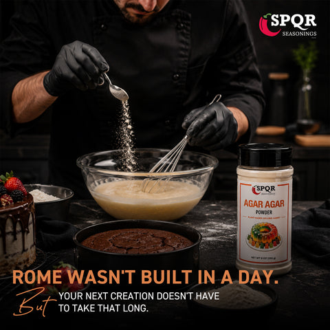 SPQR Seasonings Agar Agar Powder, Red Algae, Vegan Gelatin Substitute, 9 oz