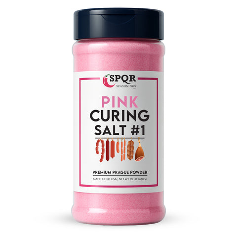 Pink Curing Salt #1. Quick Cure Premium Prague Powder XL 1.5 Pound Bottle